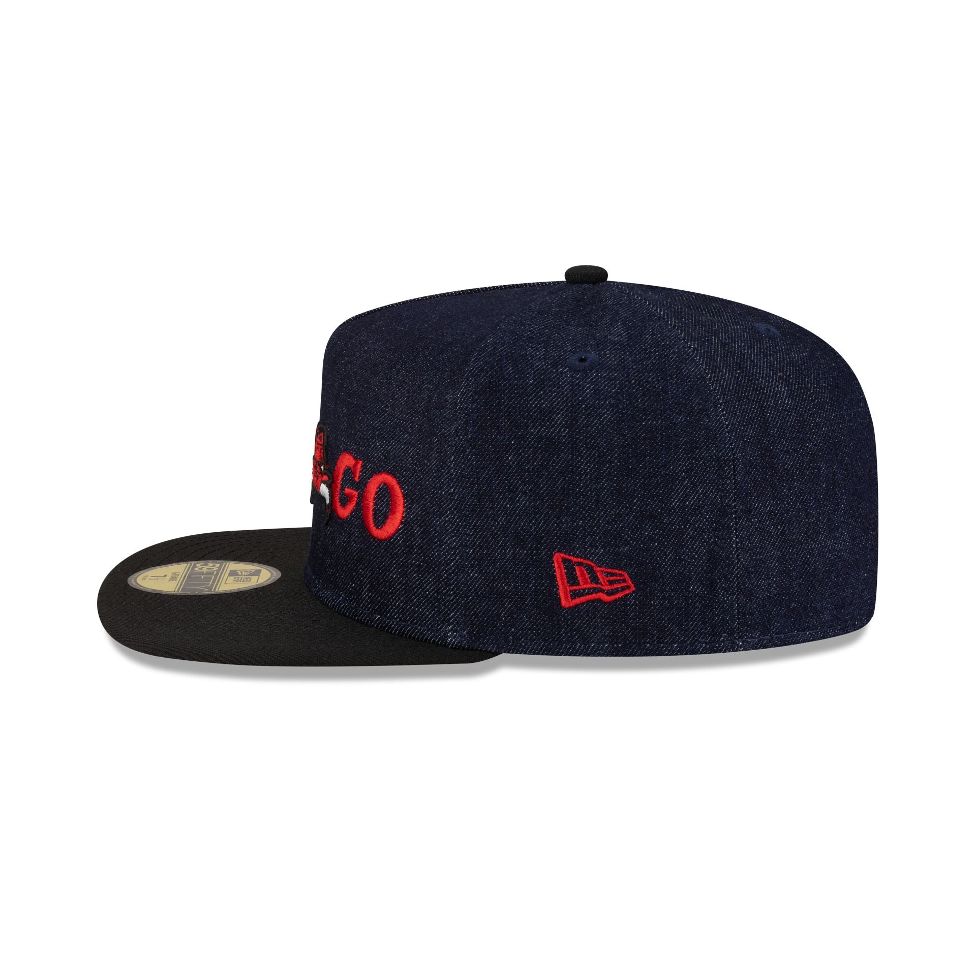 Chicago Bulls Navy Denim 59FIFTY A-Frame Fitted Hat - Image 4