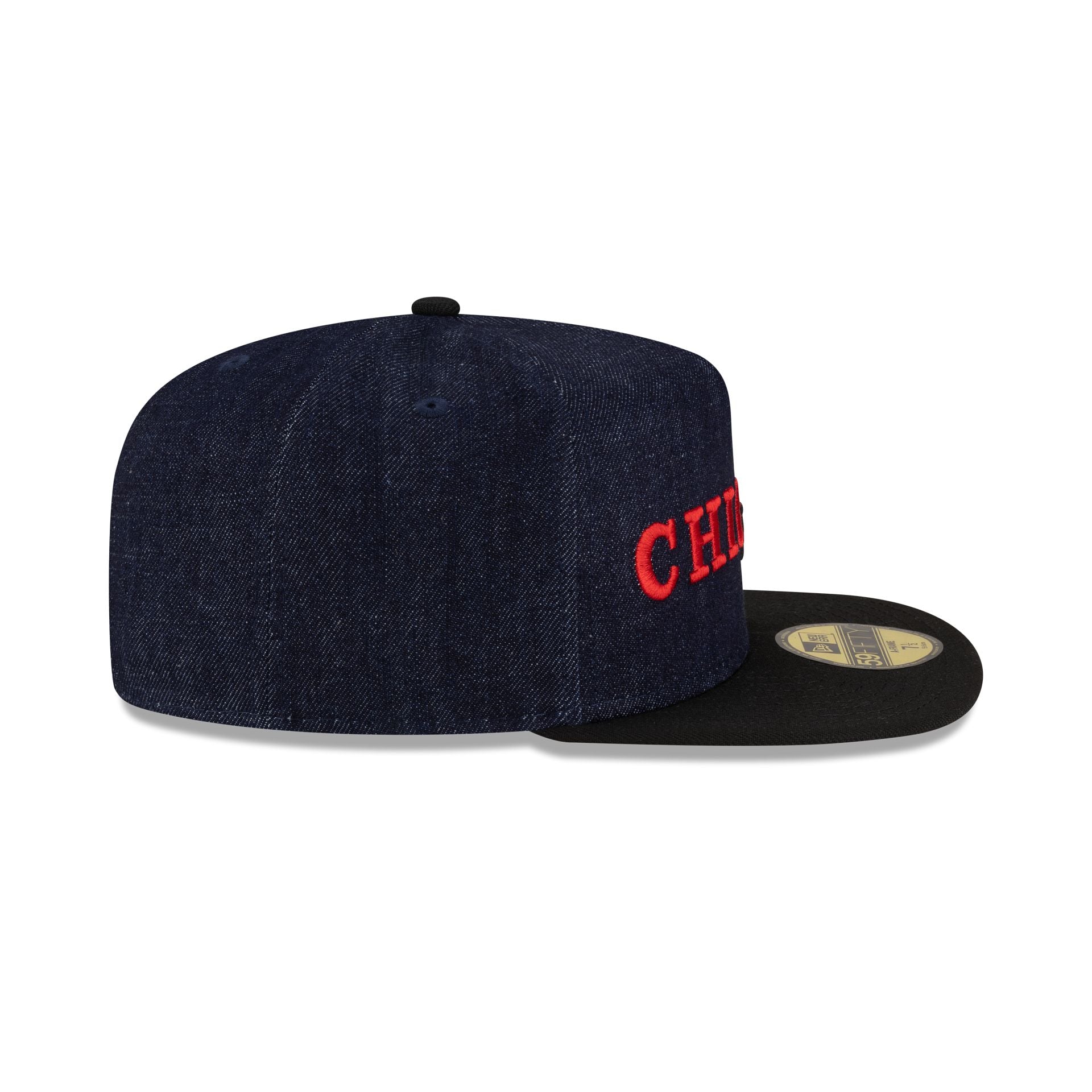 Chicago Bulls Navy Denim 59FIFTY A-Frame Fitted Hat - Image 5