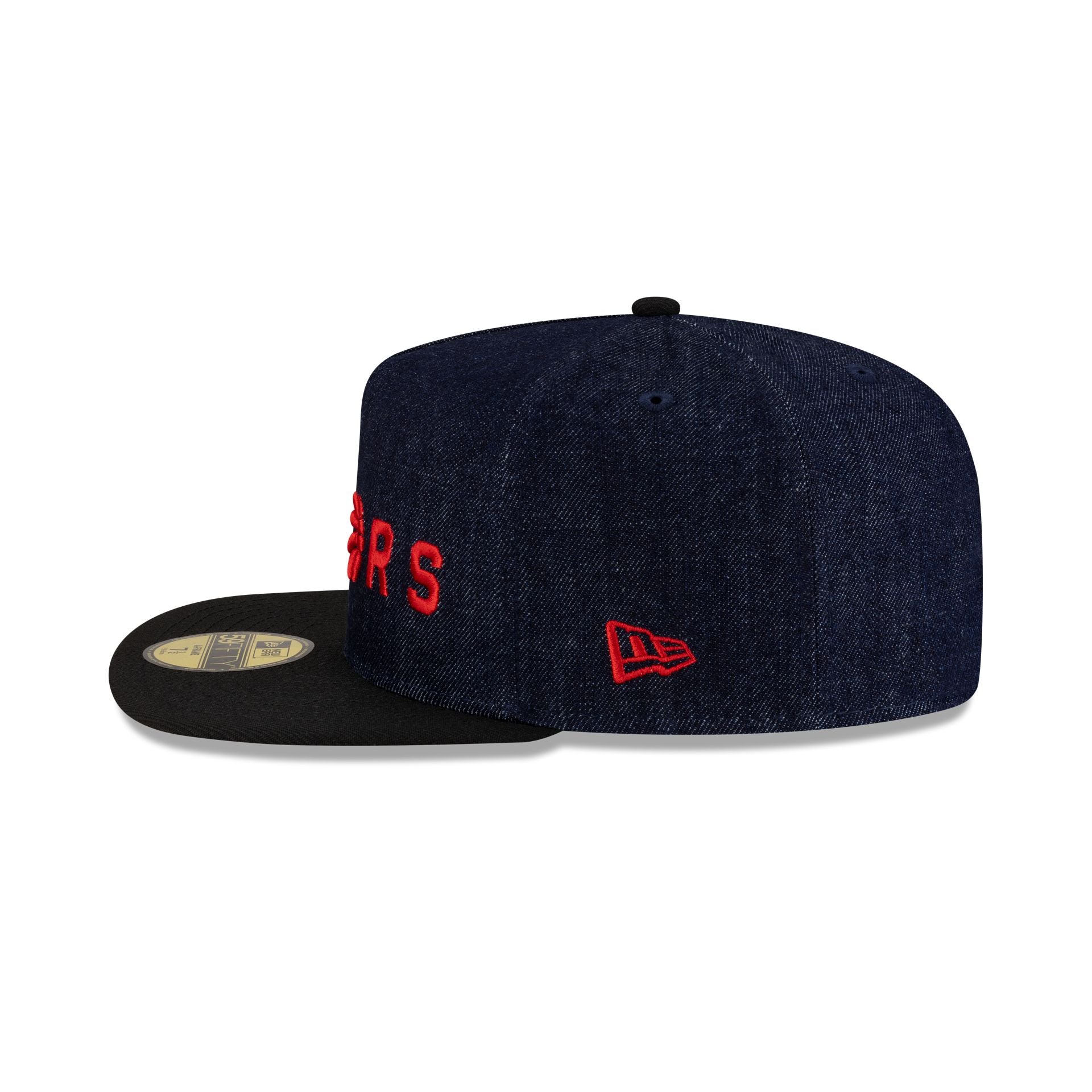 Toronto Raptors Navy Denim 59FIFTY A-Frame Fitted Hat - Image 4
