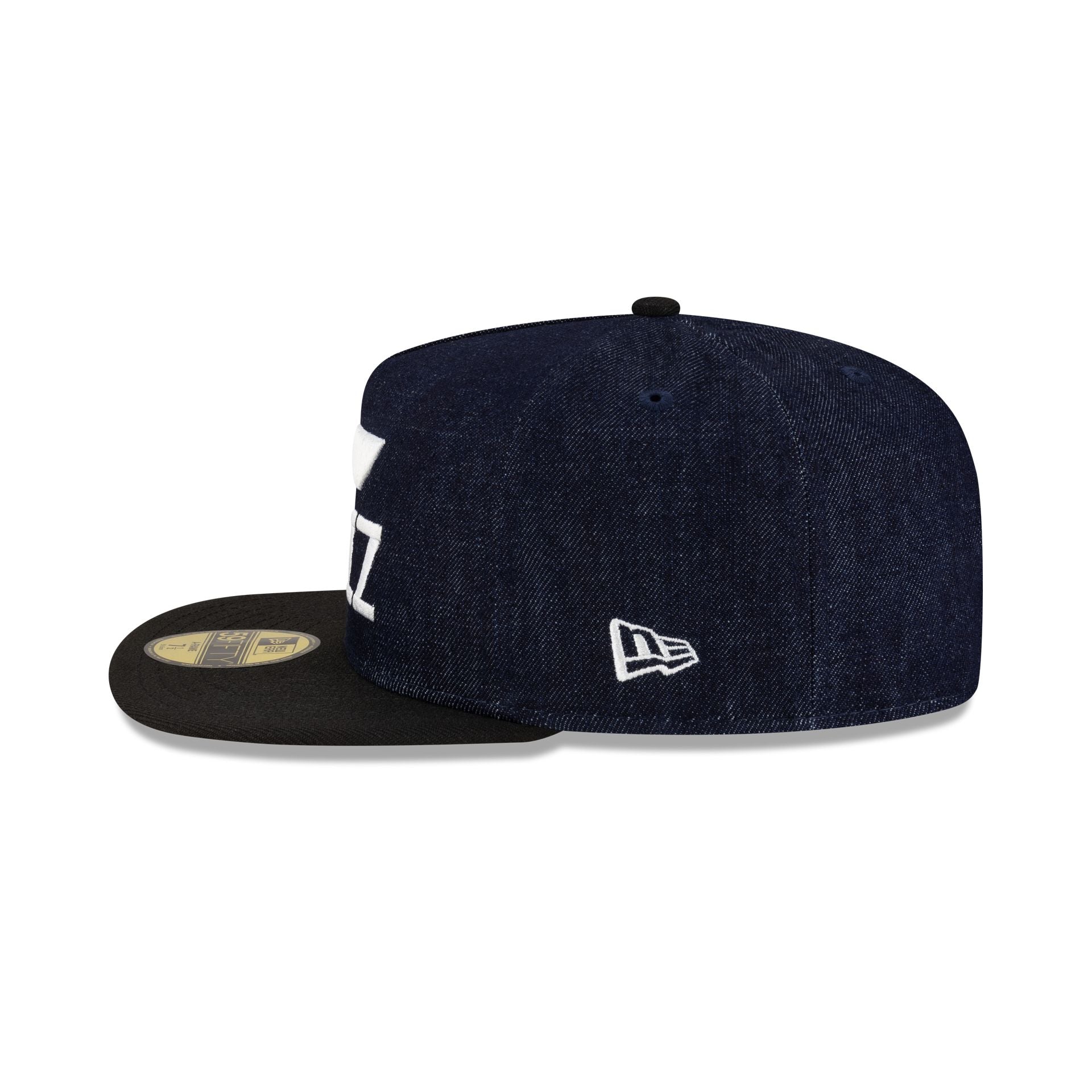 Utah Jazz Navy Denim 59FIFTY A-Frame Fitted Hat - Image 4