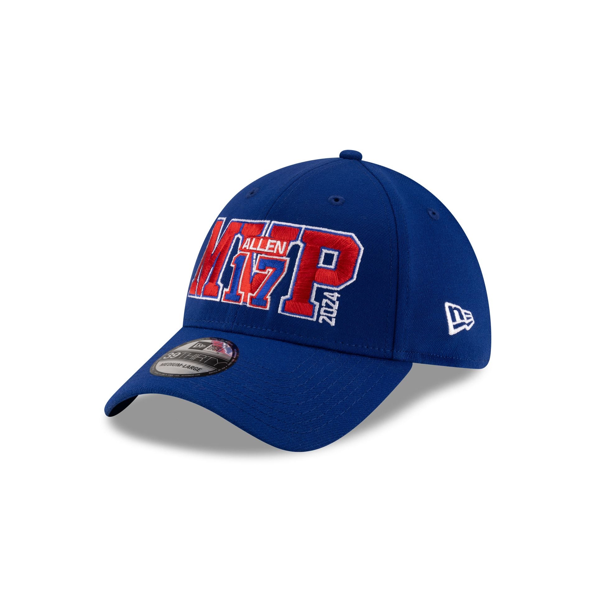 Buffalo Bills Josh Allen MVP Royal Blue 39THIRTY Stretch Fit Hat - Image 3