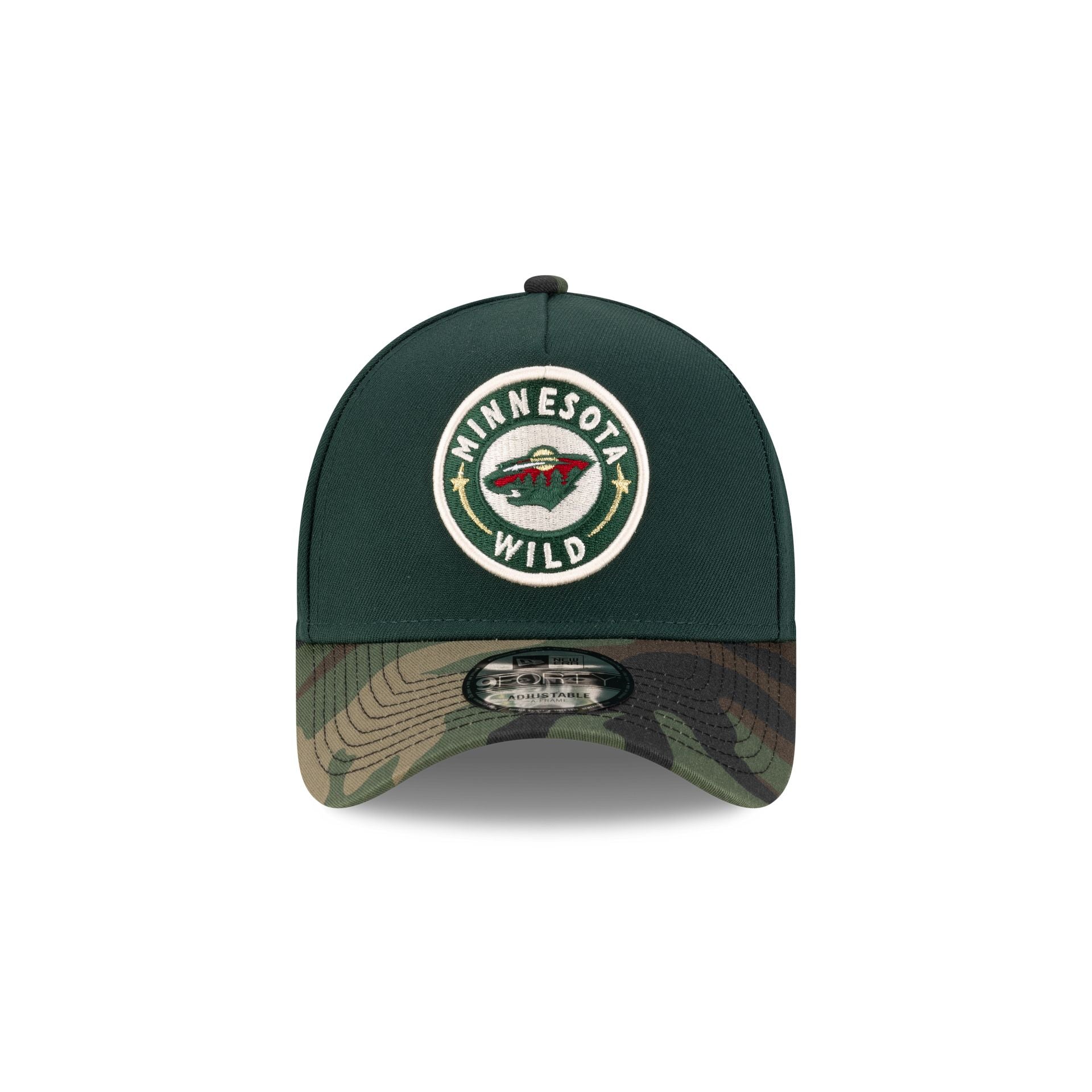 Minnesota Wild Camo Visor 9FORTY A-Frame Snapback Hat - Image 2