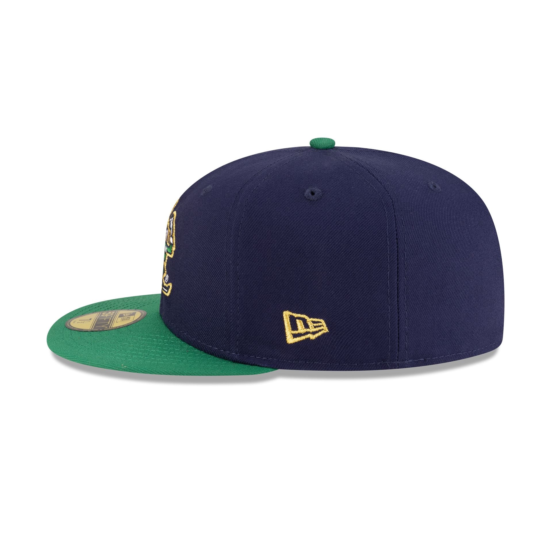 Notre Dame Fighting Irish Navy Kelly Green 59FIFTY Fitted Hat - Image 4