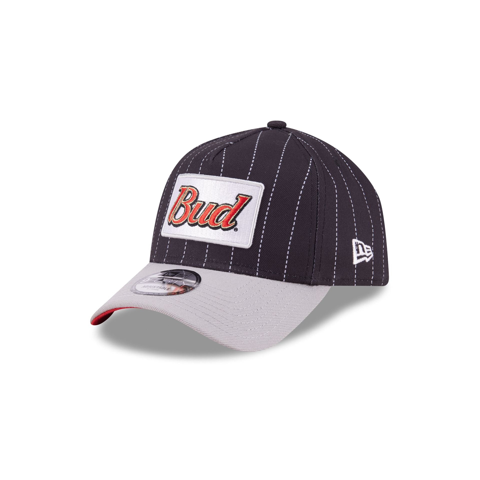 Dale Earnhardt Jr. x Budweiser Pinstripe 9FORTY A-Frame Snapback Hat - Image 3