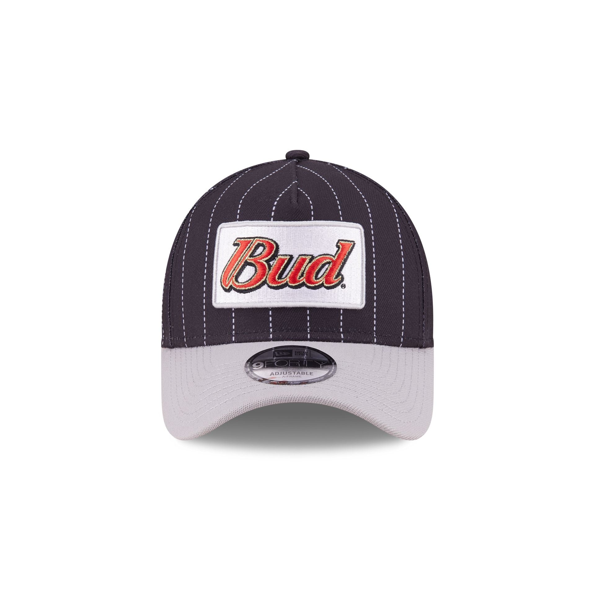 Dale Earnhardt Jr. x Budweiser Pinstripe 9FORTY A-Frame Snapback Hat - Image 2