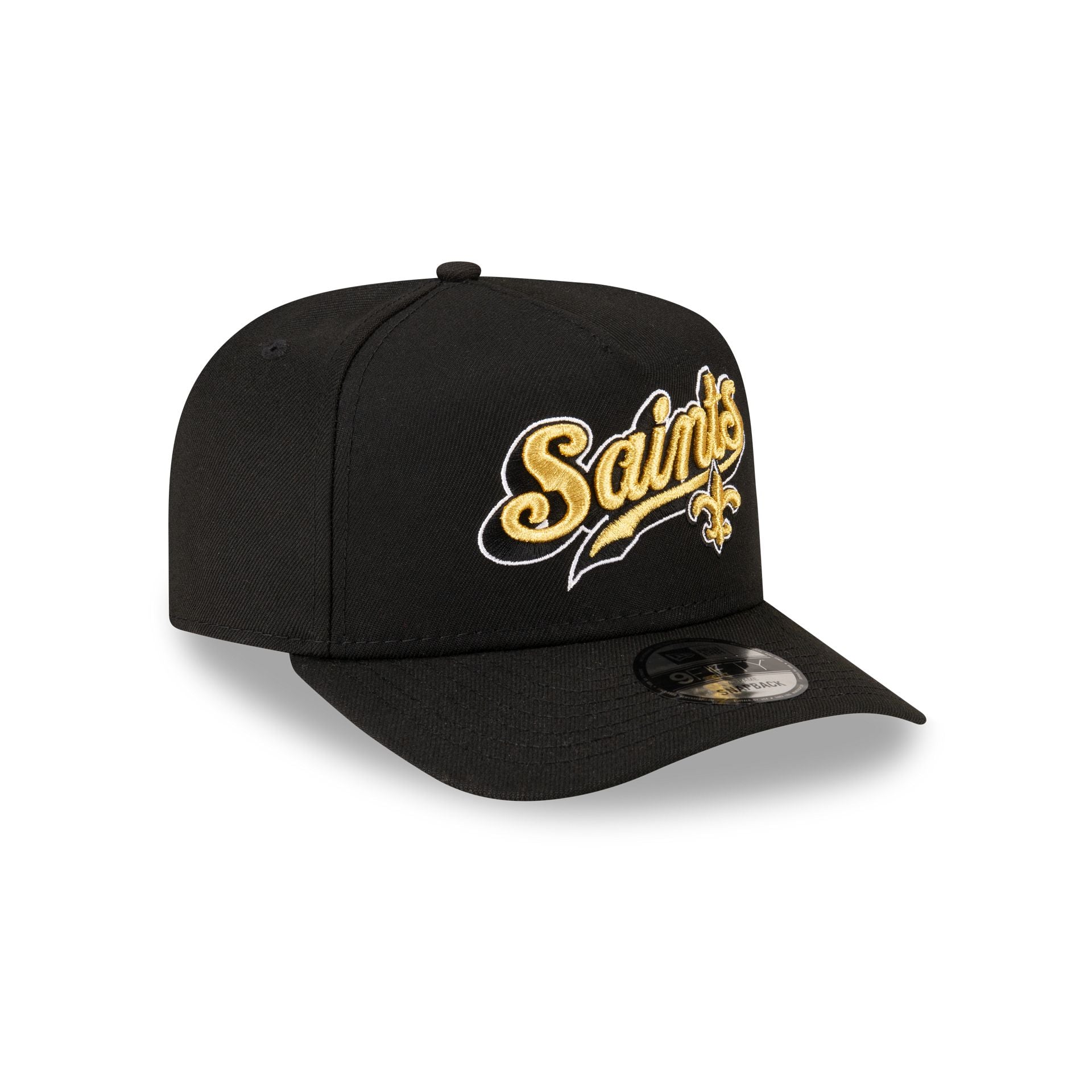 Born x Raised x New Orleans Saints Script Black 9FIFTY A-Frame Snapback Hat - Image 3