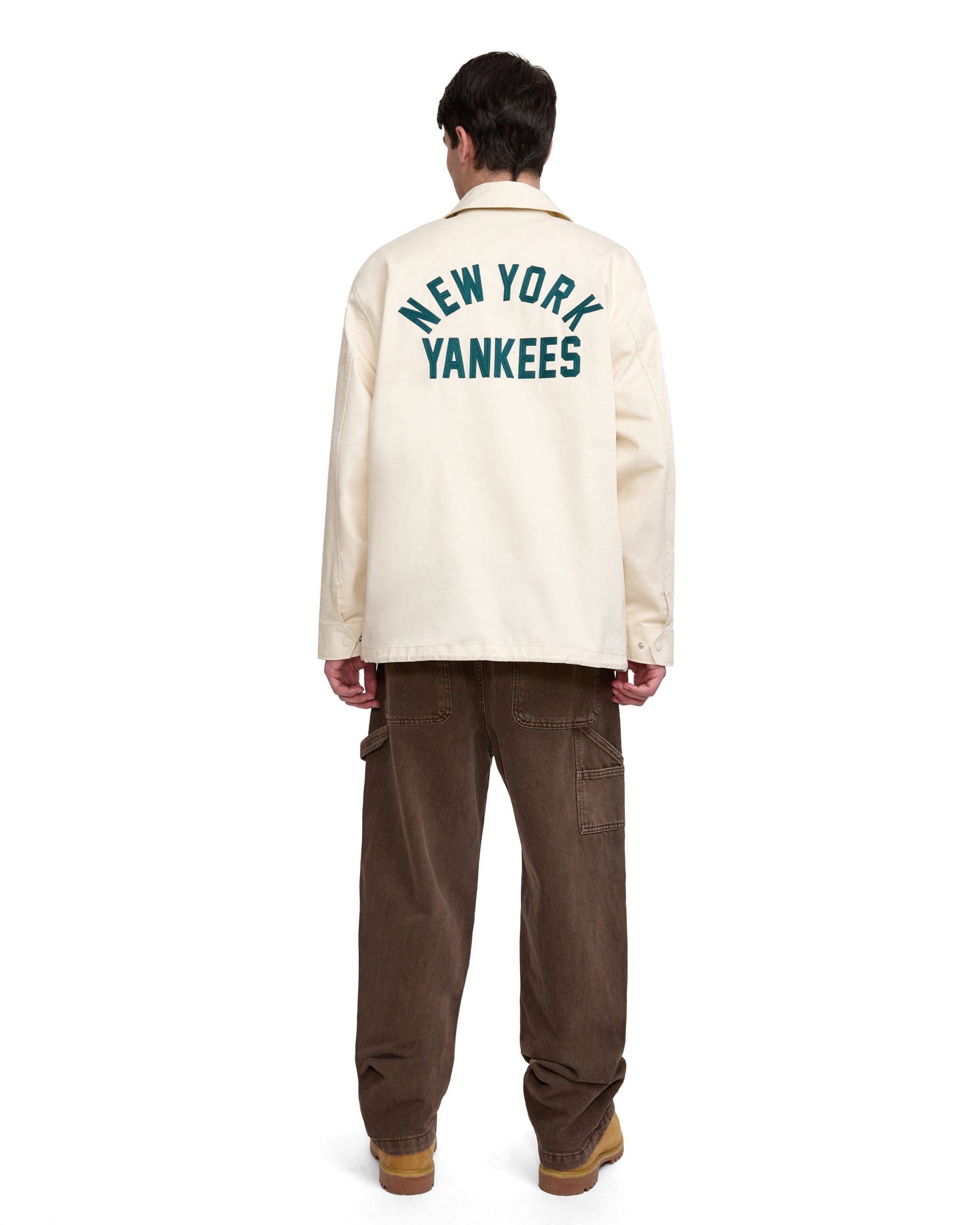 New York Yankees Ivory Coach Jacket - Image 9