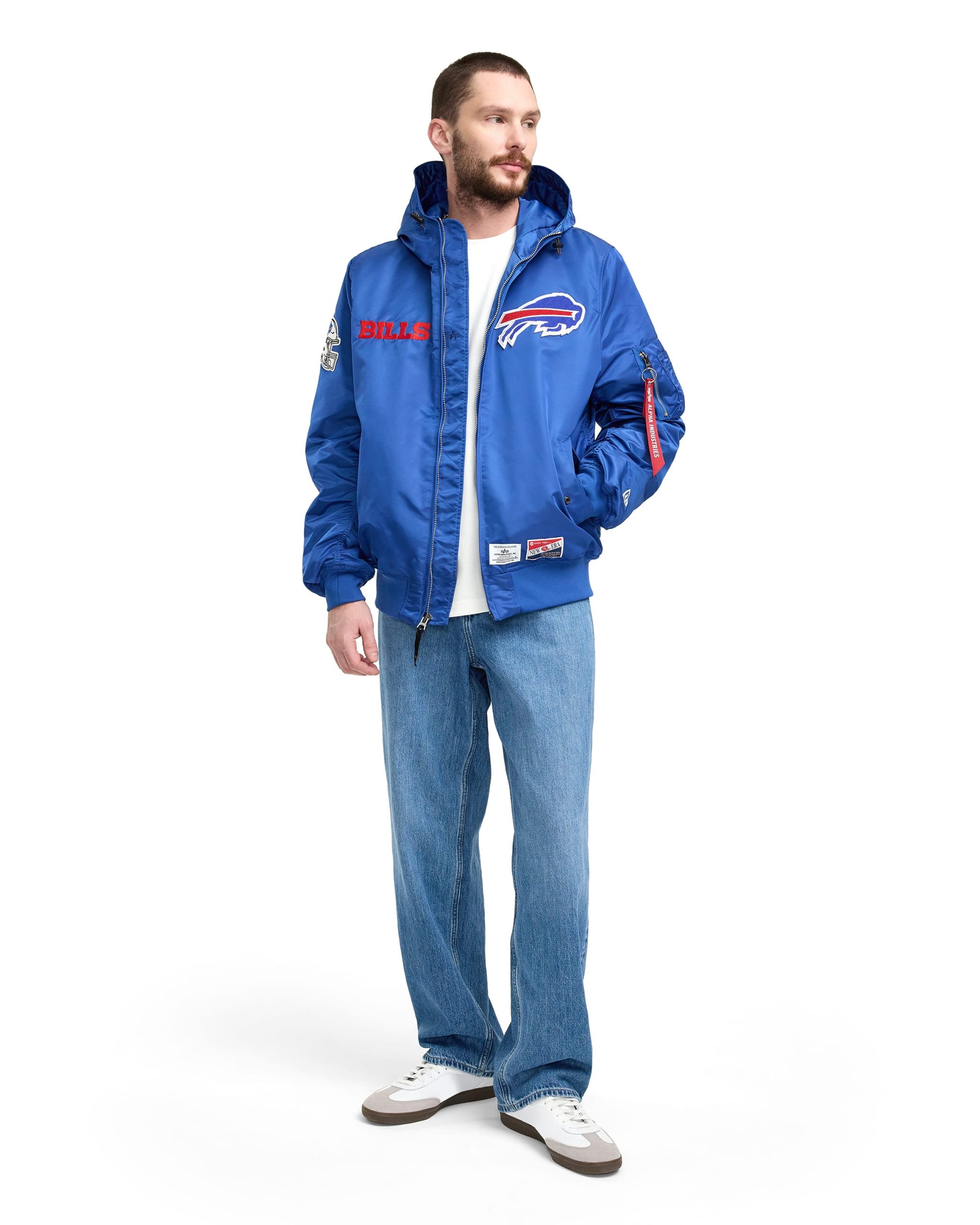 Alpha Industries x New York Giants L-2B Hooded Bomber Jacket - Image 4