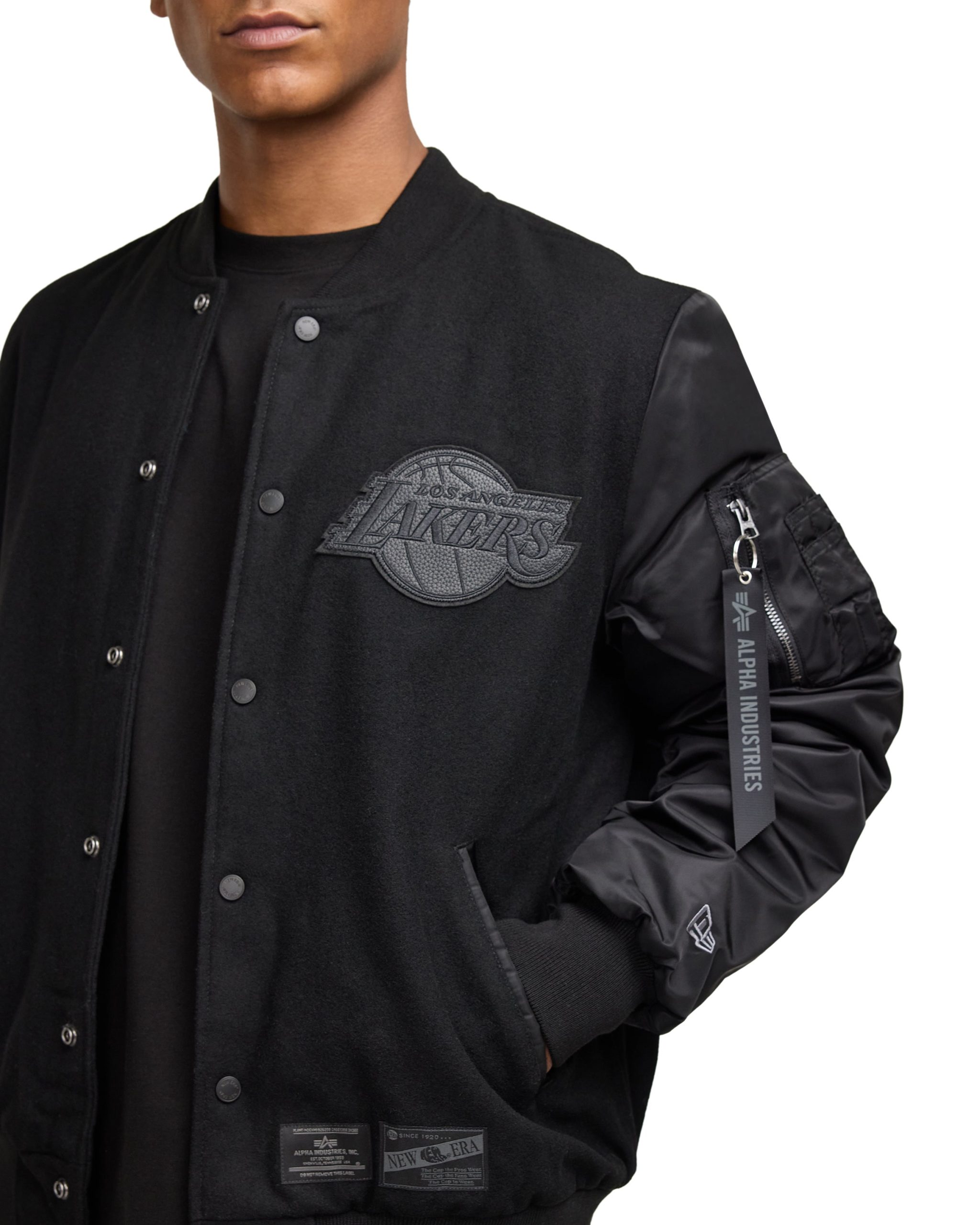 Alpha Industries x Chicago Bulls MA-1 Wool Varsity Jacket Black - Image 4